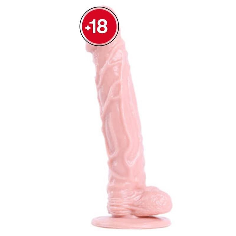 26cm Tam Realistik Damarlı Vantuzlu Vibratör