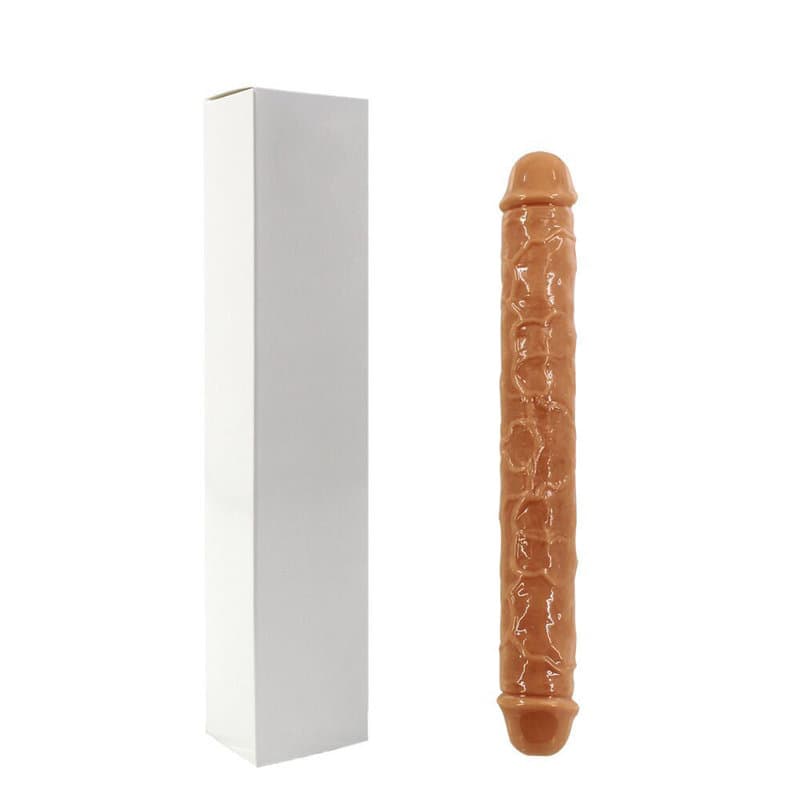 Double Dong – 38 Cm. – Çift Başlı Realistik Lezbiyen Dildo (Ten Rengi)