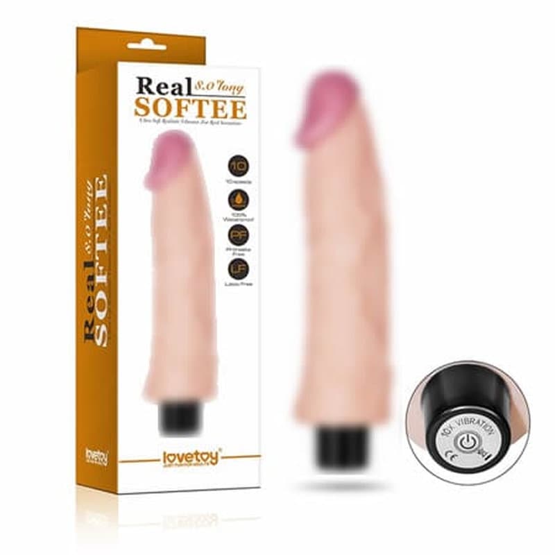 Softee 10 Titreşimli Realistik Penis Vibratör Dildo 21cm2
